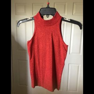 Halter Red Blouse stretchy fabric